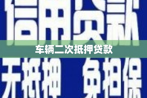 三义车辆二次抵押贷款