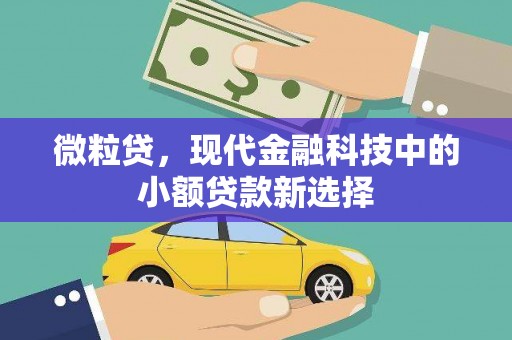 三义微粒贷，现代金融科技中的小额贷款新选择