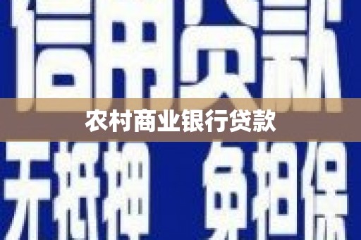 三义农村商业银行贷款