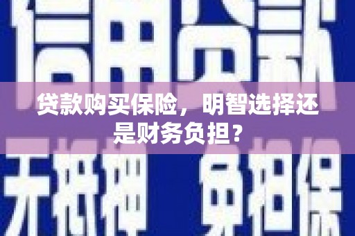 三义贷款购买保险，明智选择还是财务负担？