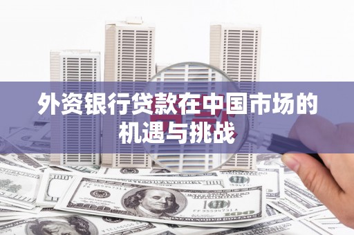 三义外资银行贷款在中国市场的机遇与挑战