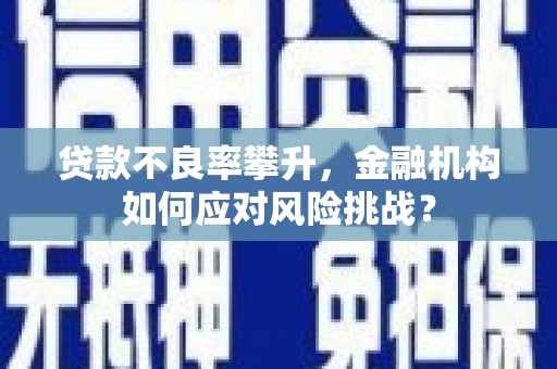 三义贷款不良率攀升，金融机构如何应对风险挑战？