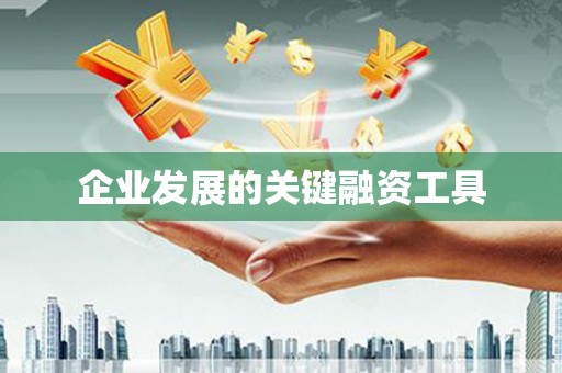 三义企业发展的关键融资工具