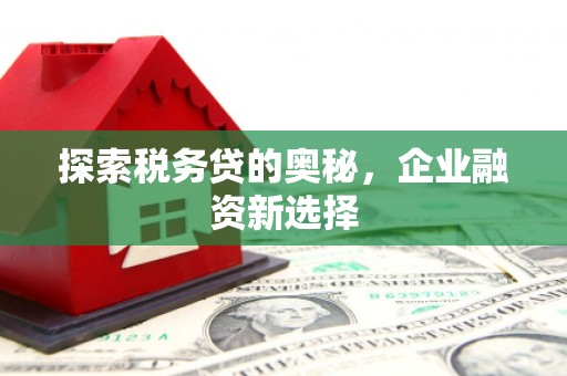 三义探索税务贷的奥秘，企业融资新选择