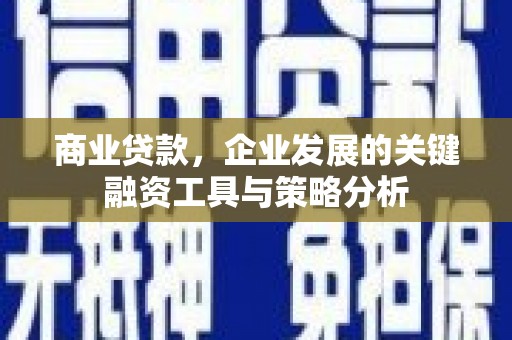 三义商业贷款，企业发展的关键融资工具与策略分析