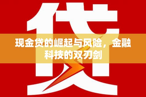 三义现金贷的崛起与风险，金融科技的双刃剑